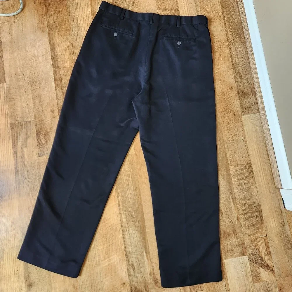 Croft & Barrow Mens Black 38x32 Pants - Picture 3 of 10